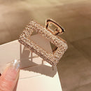 10 PCS Metal Hair Clip Retro Large Hair Clip, Colour: Rectangle Small
