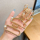 10 PCS Metal Hair Clip Retro Large Hair Clip, Colour: Rectangle Small