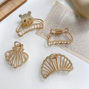 10 PCS Metal Hair Clip Retro Large Hair Clip, Colour: Rectangle Small
