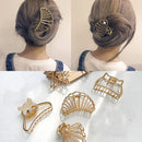 10 PCS Metal Hair Clip Retro Large Hair Clip, Colour: Rectangle Small