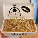 10 PCS Metal Hair Clip Retro Large Hair Clip, Colour: Rectangle Small