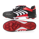 Canvas Antiskid Wear-Resistant Football Shoes Children / Adults Sports Training Rubber Spikes Shoes, Size: 42/260(Black White)