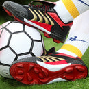 Canvas Antiskid Wear-Resistant Football Shoes Children / Adults Sports Training Rubber Spikes Shoes, Size: 42/260(Black Gold)