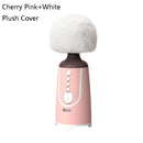 SUOAI MC11 Wireless Voice Changing Mobile Phone Bluetooth Singing Microphone, Colour: Cherry Pink+White Plush Cover