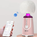 SUOAI MC11 Wireless Voice Changing Mobile Phone Bluetooth Singing Microphone, Colour: Ink Black+Gray Plush Cover