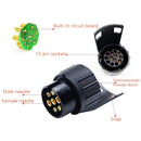 TS170E-Z 12V Car Resistance Trailer Plug Socket Trailer Tester Connector Recorder With 2 Conversion Heads EU Plug