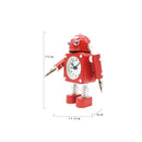 RB2754 Metal Children Cartoon Robot Clock Bedroom Small Alarm Clock(Green)