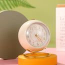 NZ-111 Ring Bell Alarm Clock Retro Student Silent Night Light Alarm Clock(Milky)