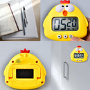2 PCS Kitchen Baking Cartoon Animal Electronic Timer Alarm Clock Student Learning Timer(Yellow Chicken)