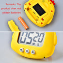2 PCS Kitchen Baking Cartoon Animal Electronic Timer Alarm Clock Student Learning Timer(Yellow Chicken)