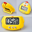 2 PCS Kitchen Baking Cartoon Animal Electronic Timer Alarm Clock Student Learning Timer(Pink Frog)