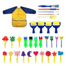 31 In 1 Painting Sponge Seal Early Education Art Graffiti Supplies For Children(Yellow )