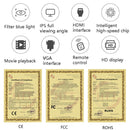 YB-700A-1 7 Inch 12/24V HD Car Monitor Display HDMI VGA AV Interface Home Computer Video Player Resolution: 1024 x 600