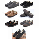 LuTai Men Loafers Rubber Sole Shoes Breathable Wear-Resistant Casual Shoes, Size: 40(1909 Gray)