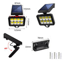 TY07003 128 COB Outdoor Solar Wall Lamp Rotatable Human Body Induction Courtyard Light