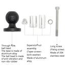 N-P090 Hollow Ball Head Loading Mobile Phone Bracket Handlebar Holder