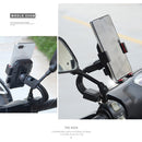 Motorcycle Electrical Car Rearview Mirror Rotatable Automatic Lock Riding Mobile Phone Bracket(Red)