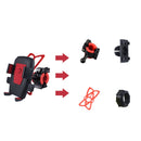 Bicycle Automatic Lock Mobile Phone Bracket 360 Degree Rotating Carrier Cycling Bracket(Blue (Silicone Strap))