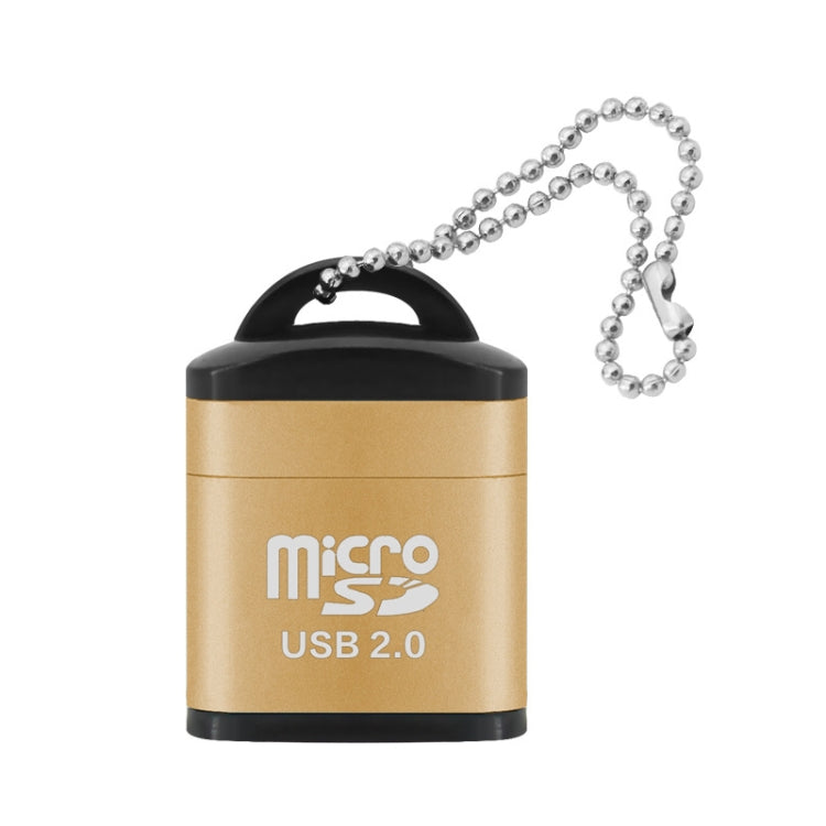 10 PCS 480Mbps Mini Micro SD Card Mobile Phone High-Speed TF Memory Card Reader Computer Car Speaker Card Reader(Golden)