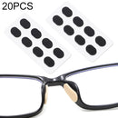 20 PCS Glasses Nose Strip Soft EVA Sponge Nose Mat Comfortable No Pressure Mark Does Not Remove Makeup Anti-Height Eye Frame Nose(Black 1.5mm)