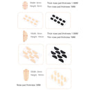 20 PCS Glasses Nose Strip Soft EVA Sponge Nose Mat Comfortable No Pressure Mark Does Not Remove Makeup Anti-Height Eye Frame Nose(D-type Black 1.5mm)