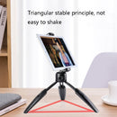 Foldable Tripod Desk Mount Telescopic Live Stand with Tablet PC & Phone Clamp for Camera / Smartphones / Tablet PC(Black)