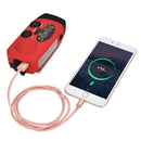 HRD-902 Multifunctional Hand Crank Solar Power LED Flashlight Emergency Alarm FM Radio