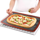 Hollow Non-Stick High Temperature Baking Mat Breathable Glass Fiber Baking Pan Mat, Specification: 12 Lap 40x30cm Cut Angle
