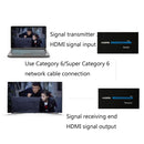 HDY-60 HDMI to RJ45 60m Extender Single Network Cable to For HDMI Signal Amplifier(US Plug)