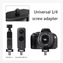 Sunnylife 1/4 inch Metal Adjustable Adapter For DJI Pocket 2 / FIMI PALM 2 / Insta360 One X-2(Dark Grey)