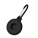 4 PCS Round Shape Shockproof Anti-scratch Silicone Protective Case with Carabiner for AirTag(Black)