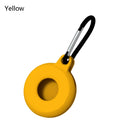 4 PCS Round Shape Shockproof Anti-scratch Silicone Protective Case with Carabiner for Airtag(Yellow)