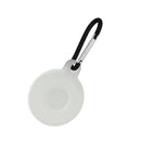 4 PCS Round Shape Shockproof Anti-scratch Silicone Protective Case with Carabiner for AirTag(Transparent)