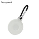 4 PCS Round Shape Shockproof Anti-scratch Silicone Protective Case with Carabiner for AirTag(Transparent)