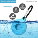 4 PCS Round Shape Shockproof Anti-scratch Silicone Protective Case with Carabiner for AirTag(Mint Green)