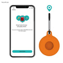 4 PCS Round Shape Shockproof Anti-scratch Silicone Protective Case with Carabiner for AirTag(Dark Blue)