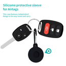 4 PCS Round Shape Shockproof Anti-scratch Silicone Protective Case with Carabiner for AirTag(Orange)