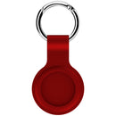 2 PCS Shockproof Anti-scratch Silicone Protective Case with Hook for AirTag(Red)