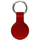 2 PCS Shockproof Anti-scratch Silicone Protective Case with Hook for AirTag(Red)
