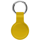 2 PCS Shockproof Anti-scratch Silicone Protective Case with Hook for Airtag(Lemon Yellow)