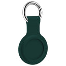 2 PCS Shockproof Anti-scratch Silicone Protective Case with Hook for AirTag(Ink Green)