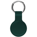 2 PCS Shockproof Anti-scratch Silicone Protective Case with Hook for AirTag(Ink Green)