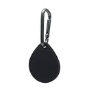 2 PCS Drop Shape Shockproof Anti-scratch Silicone Protective Case with Carabiner for AirTag(Black)