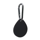 2 PCS Drop Shape Shockproof Anti-scratch Silicone Protective Case with Carabiner for AirTag(Black)