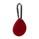 2 PCS Drop Shape Shockproof Anti-scratch Silicone Protective Case with Carabiner for AirTag(Wine Red)