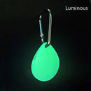 2 PCS Drop Shape Shockproof Anti-scratch Silicone Protective Case with Carabiner for AirTag(Luminous)