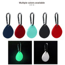 2 PCS Drop Shape Shockproof Anti-scratch Silicone Protective Case with Carabiner for AirTag(Dark Blue)