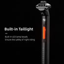 CYCLINGBOX BG-1144 Mountain Bike Aluminum Alloy Brake Induction Seat Tail Lamp Double Track Tube, Diameter: 30.4mm