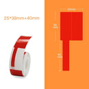 QR-285A Printer Thermal Sticker Paper Cable Label Paper 100 Sheet F Type 25 x 38 + 40 (Red)