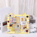 2 Sets 8899Primary School Student Activity Prize Cartoon Stationery Gift Children Stationery Set(Yellow Cat)